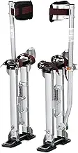 VEVOR Drywall Stilts, 45.7-76.2 cm Adjustable Aluminum Tool Stilts with Protective Knee Pads, Durable and Non-Slip Work Stilts for Sheetrock Painting, Walking, Taping, Silver