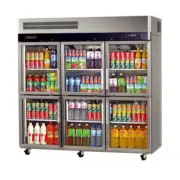 Turbo Air 6 Half Glass Door Upright Top Mount Fridge - KR65-6G-N-TA