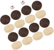 WOONEKY Wooden Game Bits Checkers Counter Set Chess Piece Replacement for Various Board Games