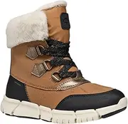 [Geox] J FLEXYPER Girl B AB Snow Boot, Whisky/Black, 0 UK, Whisky Black, 0 UK