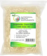 1000 Size 00 HPMC Empty Clear Veggie Caps Vegetable Vegetarian Vegan Capsules