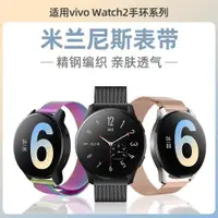 在飛比找ETMall東森購物網優惠-適用vivowatch2表帶米蘭磁吸手表金屬腕帶智能運動1代