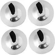 SWOOMEY 4pcs Boys and Girls Mini Cymbals Finger Cymbals for Boys and Girls Small Percussion Instruments 5.5cm Silver Safe Fun for Toddlers