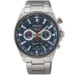 【SEIKO 精工】CS 賽車三眼計時手錶-41MM 禮物(8T63-00T0B/SSB407P1)