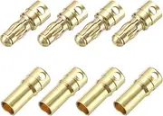 uxcell 4 Pairs Banana Plugs Connector 3.5mm Male Female Banana Plug for Speaker Wire RC Battery ESC Motor