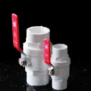 White PVC Pond Ball Valve Socket Solvent Weld With Steel Handle 20-125mm