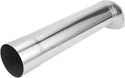 X AUTOHAUX 2.76" ID Inlet Turn Down Exhaust Tip T304 Stainless Steel Surface Polishing Mandrel Bend Elbow Tube 15.94" 405mm Overall Length Silver Tone