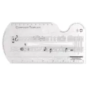 Staff Drawing Ruler Song Writer s Composing Template Stencil for Music Notes