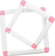 LOLIPPYY 2pcs Durable Plastic Embroidery Frame Enhanced Stability for DIY Craft Projects Easy Fabric Fixation Simultaneous Project Handling