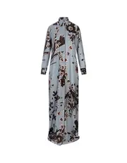 print dress M light blue
