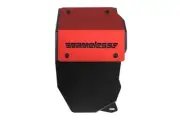 Nameless for Subaru Turbo Models Turbo Heatshield Black Ceramic w/ Red