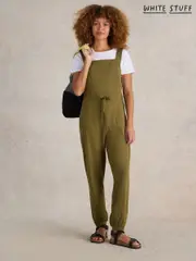 White Stuff Green Daphne Jersey 100% Cotton Dungaree (E75396) | $127