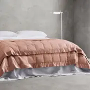 Sheridan Fairydown Espresso Duck Down & Feather Blanket in Dusty Pink Size: King/Super King Cotton