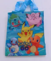 NIP Nintendo Pokemon Go Characters Canvas Shopping Tote Bag Handles Reusable