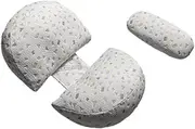 Pregnancy Belly Side Sleeping Pillow with Comfortable Support Back Hips Legs for Maternity Women (Beige)