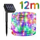 12m Solar Powerd LED Strip Lights Rainbow Colour Fairy String Lights Outdoor
