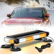 LED Strobe Light Car Truck Rooftop Amber & White Emergency Warning Flash Beacon
