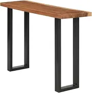 vidaXL Solid Suar Wood Console Table Home Office Furniture Indoor Outdoor Use End Hallway Side Stand for Living Room Hall 110x35x75cm