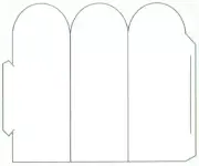 Die-Cut Table Tent, Tri-Fold w Arch on 7.5"x 10.75" White Cover Paper-250 Sheets
