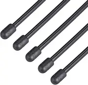 uxcell RC Antenna Tube with Cap for RC Boat, Plastic Black 5pcs