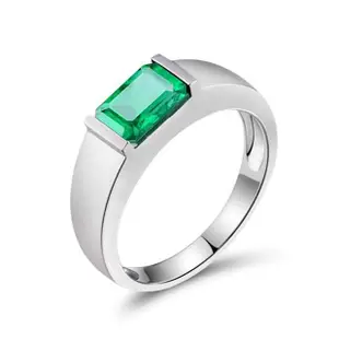 【禾美珠寶】天然哥倫比亞祖母綠中性款戒指YS348(18K金)