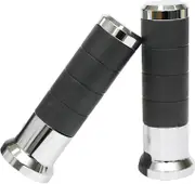 Koso North America Titan, heated grips , color: Black/Chrome , size: 22 mm