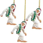 Design Toscano Bigfoot Abominable Snowman Yeti Holiday Ornament Set of Three