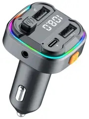 Bluetooth 5.3 FM Transmitter for Car, Wireless Car Adapter with Hands-Free Ca...