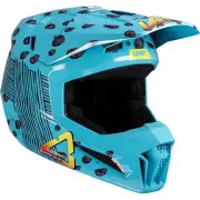 Moto 3.5 Junior Cheetah Blue Kids Motocross Helmet with 2.5 Goggles
