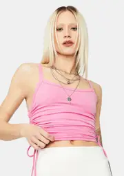 Sweet Love Over Money Ruched Tank Top