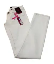 Playboy Denim Jeans Super Low Cut White Womens Size 5/6 New NWT GKL-6218