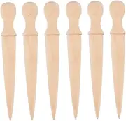 6pcs Wooden Garden Spike Tool for Planting Digging and Sowing Comfortable Grip Soil Digger for Gardening Enthusiasts
