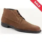 HUGO BOSS KYRON DESERT ANKLE BOOTS DARKS BROWN SUEDE DRESS/CASUAL UK SIZE 7