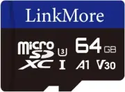 64GB Micro SDXC Card, A1, UHS-I, U3, V30, Class 10 Compatible, Read Speed up to
