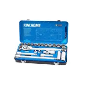 24 Pcs of Kincrome 1/2" Drive Socket Set - Metric Mirror Polish Finish