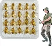 Dry Fly Baits for Fly Fishing Bait Kit | Assortment of Fly | 20 x Fly Fishing Trigus Simulated Bee | Cancelling with Box with Custo