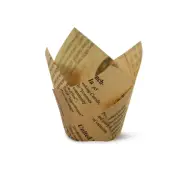 Unbleached Newspaper Medium Size Tulip Baking Cups Cupcake Liners Muffin Line...