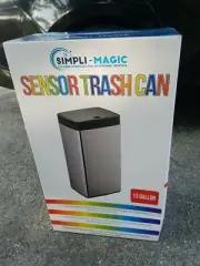 Simpli-Magic 79207 Stainless Steel Sensor Trash Can 13 Gallon- free shipping