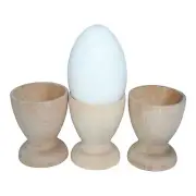 25- 2-1/8" Tall Wood Egg Cup Holder Baseball Display Wood Cup Holder Easter Egg