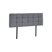 Linen Fabric Queen Bed Deluxe Headboard Bedhead - Grey