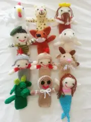 Crochet finger puppet for kids
