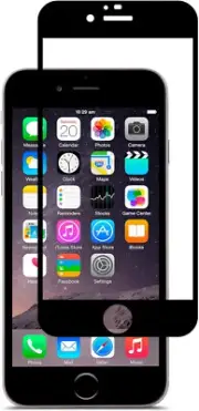 Moshi iVisor Glass Screen Protector for iPhone 6/6s (Edge to Edge) - Black