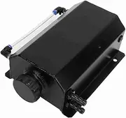 Nutriess Coolant Overflow Tank Aluminium Alloy 2L Universal Radiator Reservoir Black for Most Cars with High Capacity and robust Design for Efficient Cooling System Performance (Black)