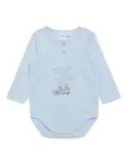 [Peter Rabbit] Henley Long Sleeve Bodysuit in Blue