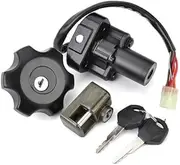 Pexorin Gas Fuel Tank Cap, for Seat, Ignition Switch Start Lock Key Set, for DR650 DR650SE 1996-2022 37000-04810 37000-04811 37000-04812 37000-04830 37000-04831 37000-04832 Motorcycle Ignition Switch