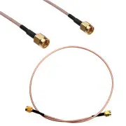 50cm SMA Male To SMA Male Bulkhead RF Coax Pigtail Cable Adpter Connector RG316