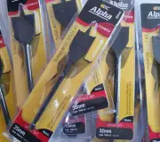 New. Alpha Turbo Bore Hex HSS Spade Drill Bits Sizes 6mm to 35mm