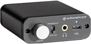 Audioengine D1P Portable Headphone Amplifier USB C High Resolution Device Compatible iOS Android MacOS Windows Drives 600 Ohm Headphones Compact Power Optical Input Grey