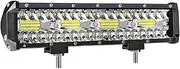 BYBDQKTVEH 12 Inch 240W 80led Off Road Led Light Bar Curved LED Driving Lights 4x4 Offroad Truck SUV ATV Tractor Boat 12v 24v Work Light(2pcs)
