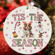 Welsh Springer Spaniel Dog Reindeer Tis The Season Christmas Ornament Gift Decor